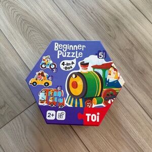 Beginner Puzzle 4-in-1 Box - Colorful Viechle Set